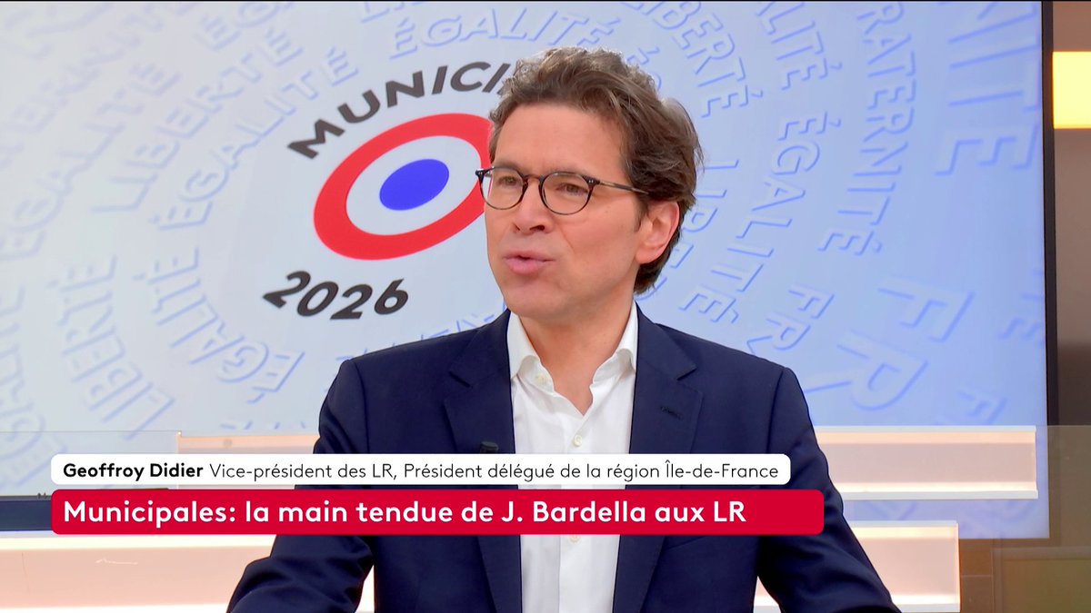 🔴🗣 "Nous avons de vraies différences avec le RN", affirme Geoffroy Didier, vice-président des LR, après la main tendue aux Républicains par le patron du RN Jordan Bardella, avant le second tour des municipales. #canal16