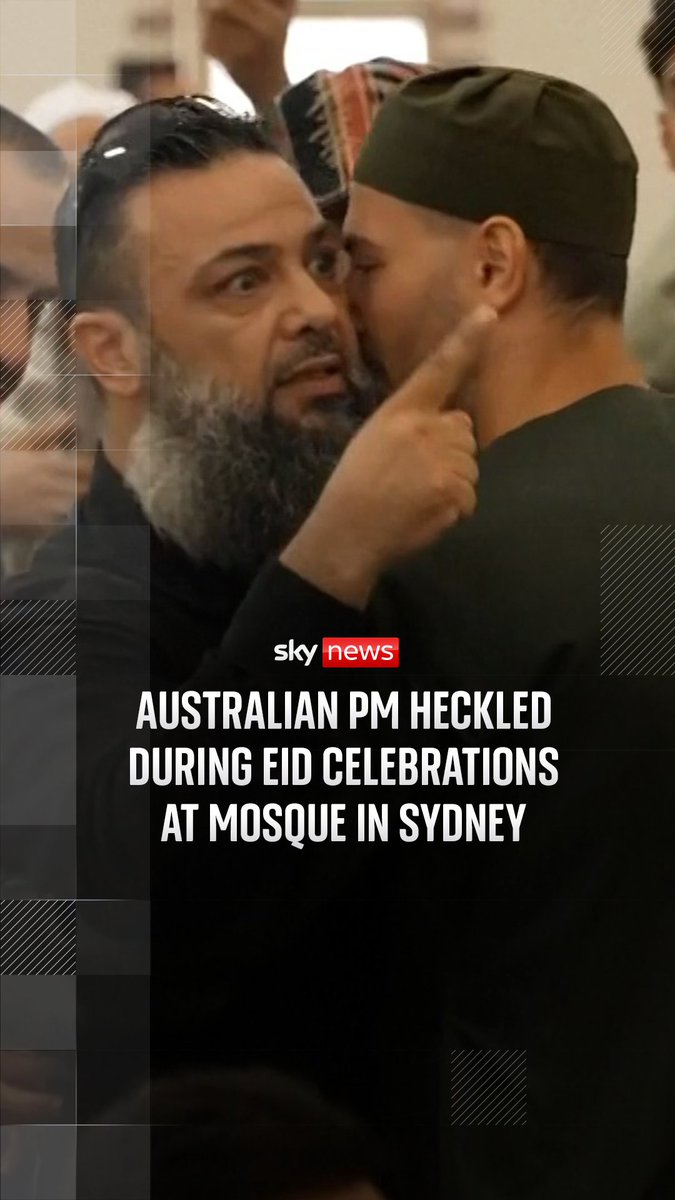 Australia's prime minister has been booed and shouted at by protesters during a visit to the country's largest mosque. Anthony Albanese and Home Affairs Minister Tony Burke attended Eid prayers at Lakemba Mosque on Friday morning