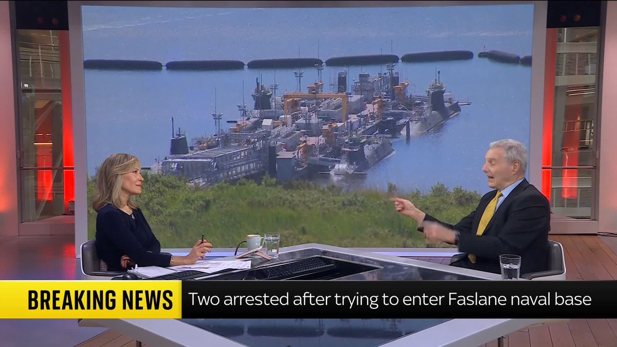 BREAKING: A man and woman have been arrested after trying to get into Faslane naval base, Police Scotland has said. Defence and security analyst Michael Clarke explains the significance of the base ⬇️ 📺 Sky 501 and YouTube