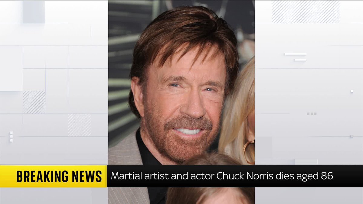 BREAKING: Martial artist and actor Chuck Norris has died age 86. ๐บ Sky 501 and YouTube
