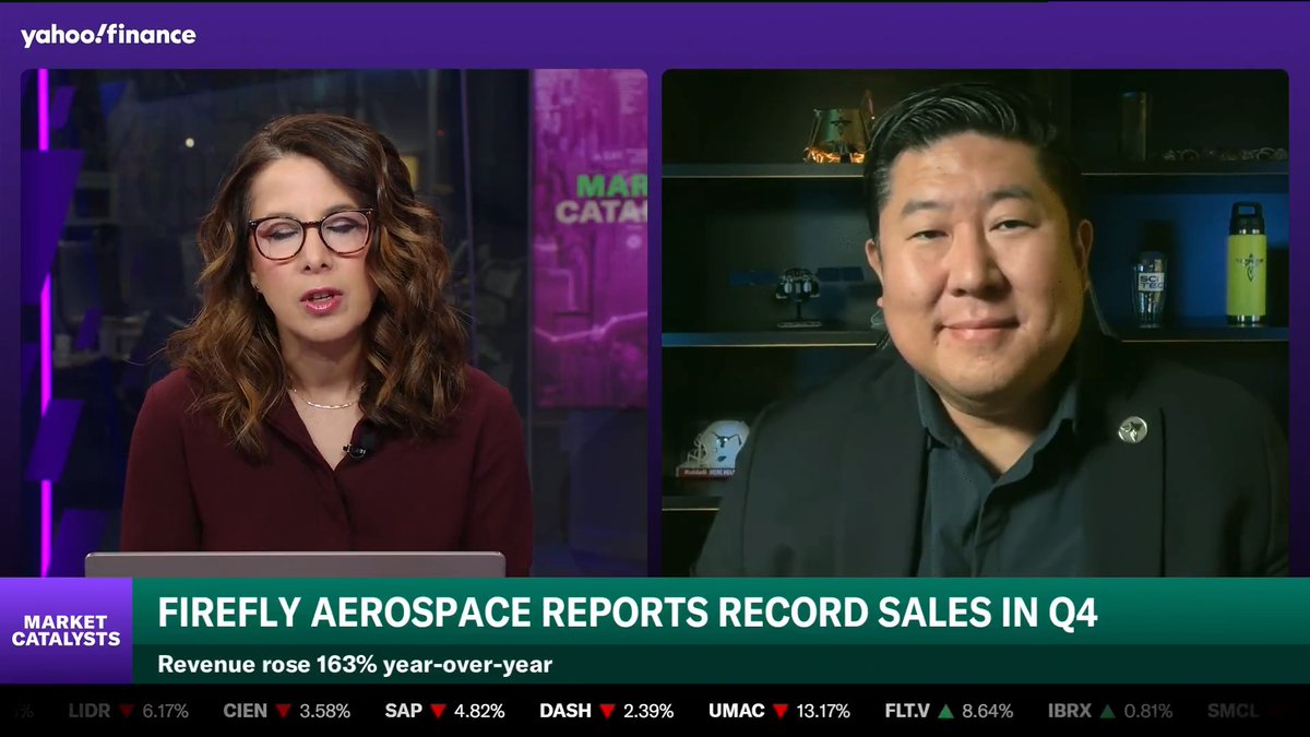 Firefly Aerospace reported record revenue for 2025, growing 163% year over year. CEO Jason Kim joins Yahoo Finance to discuss company earnings, the successful launch of Alpha Flight 7, and the $855 million acquisition of SciTec.