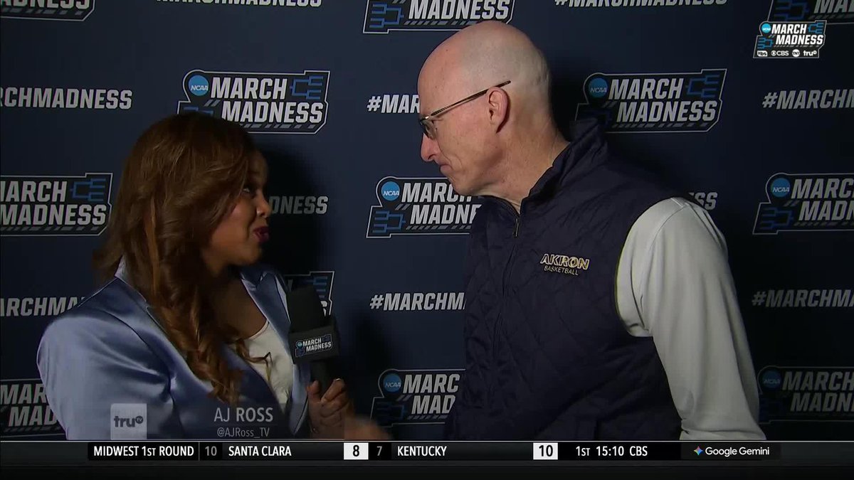 No panicking for Akron Zips MBB, as HC John Groce tells AJ Ross his squad is locked in on limiting Texas Tech 🔒