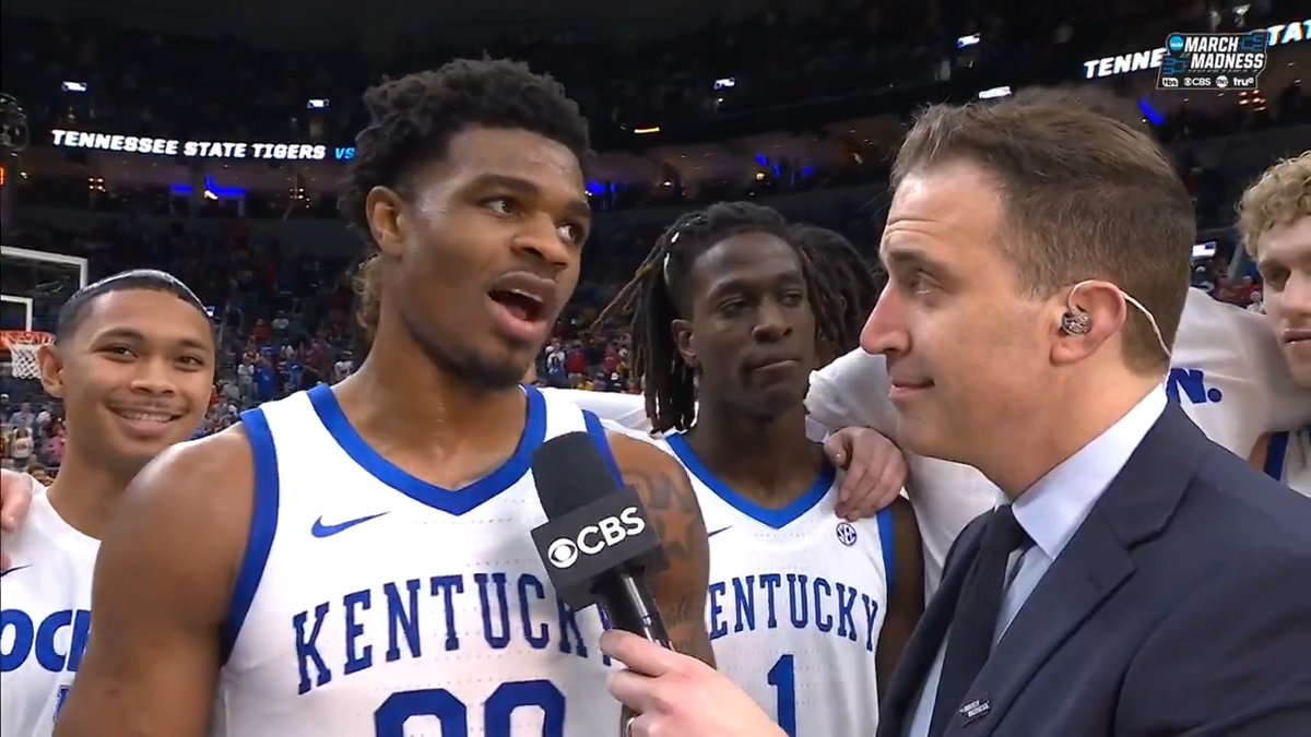 "It's March Madness. That's the type of vibe it is" Kentucky's Otega Oweh after his buzzer beater to force OT