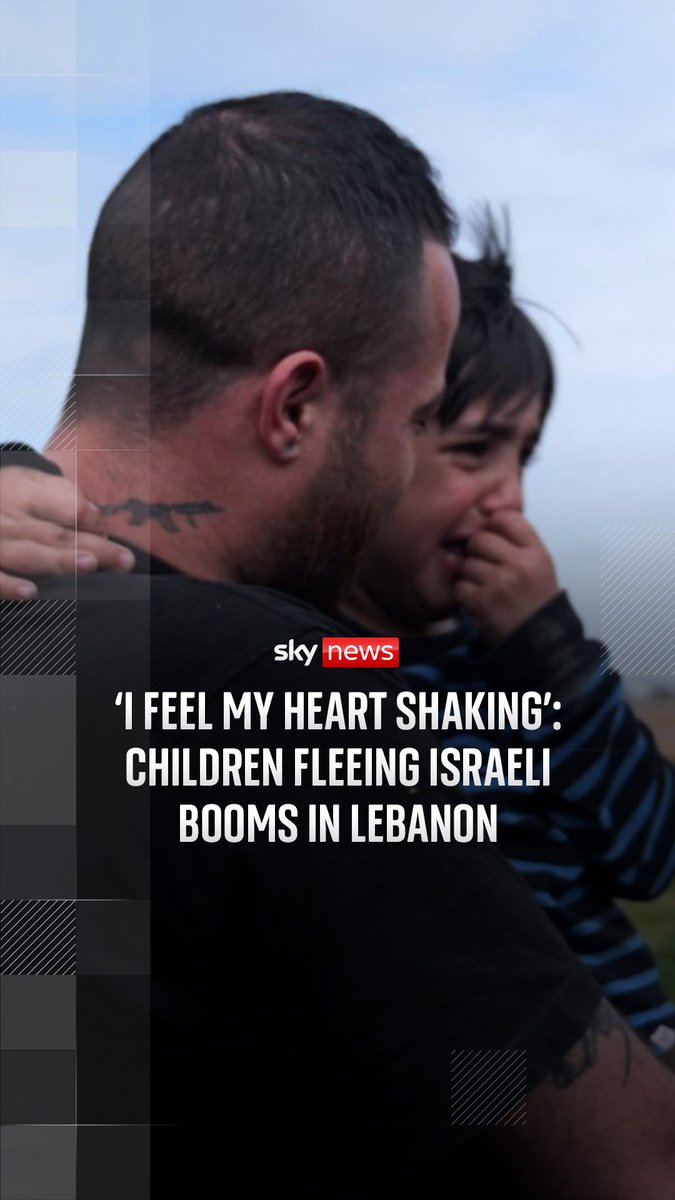 Sky's Cordelia Lynch reports from Beirut as displaced families fleeing conflict are still experiencing the sounds of war. 🔗