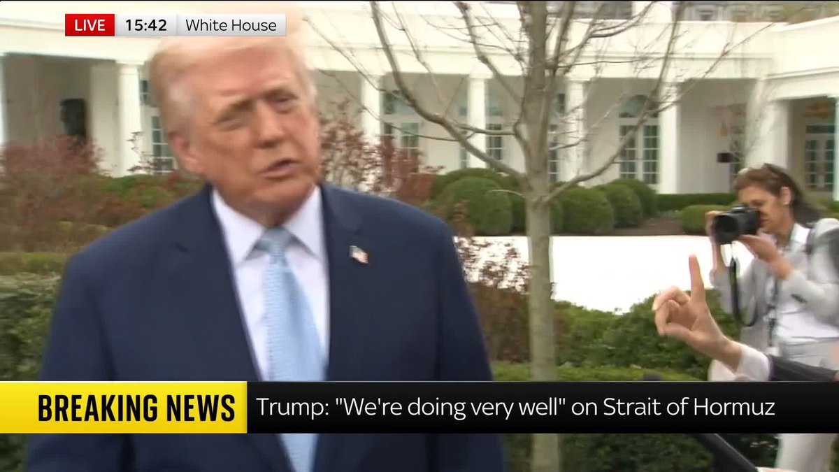 "I think we have won." Donald Trump says the U.S. is 'roaming free' in Iran, which he adds is 'finished militarily'. 📺 Sky 501, Virgin 602, Freeview 233 and YouTube