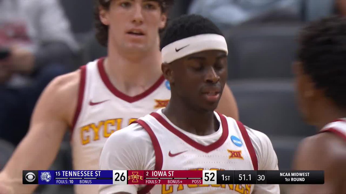 Killyan Toure, plus the foul. Iowa State Men’s Basketball is ROLLING in St. Louis