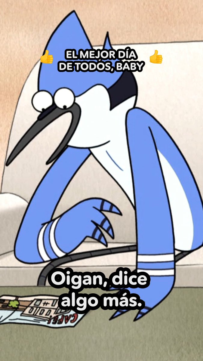 ¿Creían que nos habíamos olvidado del mejor día de todos? Comenten con sus 2 pulgares este post. ¡Woooooooohoooooo! 👍👍 #CartoonNetwork #ApenasumShow #RegularShow #20demarzo