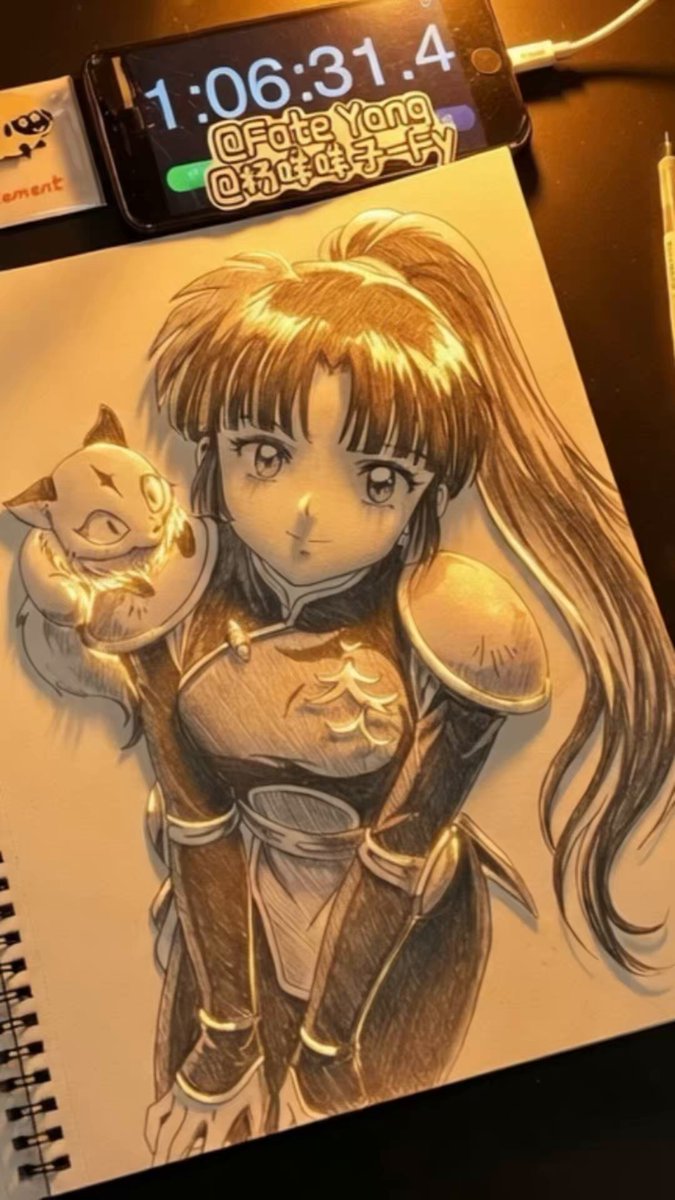 Follow me if you’re with me in believing hand-drawn will never disappear～ Today sharing Sango — Inuyasha! 手描きは絶対に滅びないと信じてる人、フォローして～✨ 今日のイラストは犬夜叉の珊瑚だよ！ 關注我，若你和我一樣堅信手繪絕不會消亡～ 今天為大家獻上珊瑚——犬夜叉。 #sketch #drawing #art #Inuyasha #fateyang