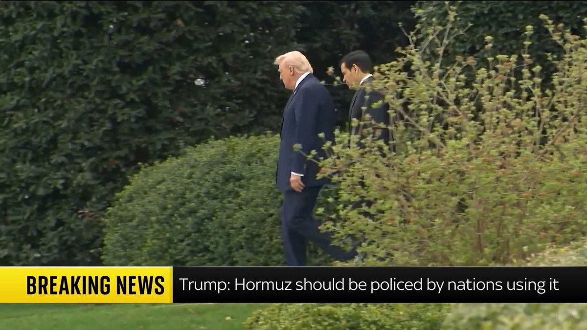 BREAKING: Donald Trump has posted on his Truth Social saying the U.S. is 'getting very close' to meeting its objectives in Iran, adding that the Strait of Hormuz will have to be guarded and policed by nations using it. 📺 Sky 501, Virgin 602