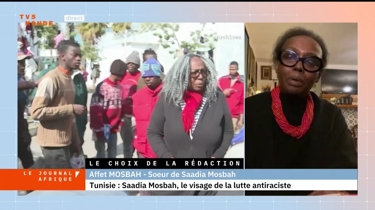 La militante antiraciste Saadia Mosbah a été condamnée à 8 ans de prison. Elle était déjà derrière les barreaux depuis 2024. Sa sœur, Afett Mosbah, réagit et s'inquiète pour sa santé.