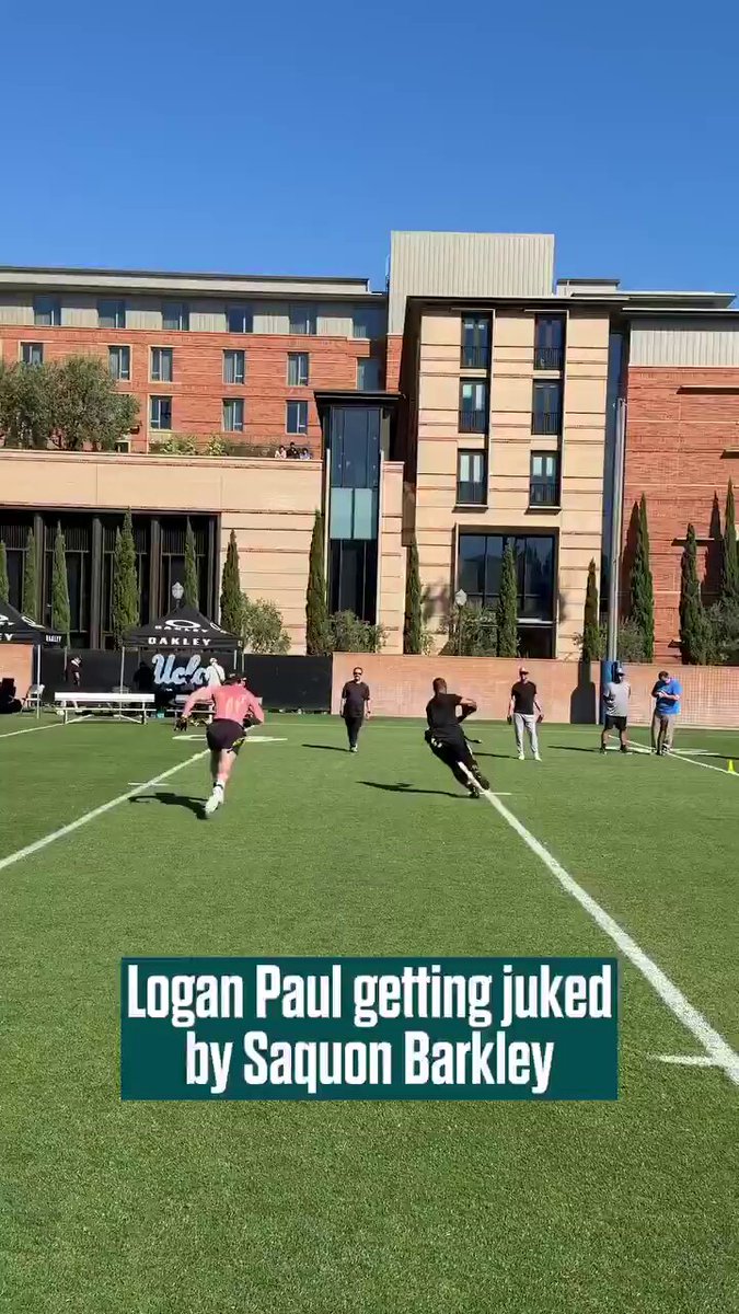 Logan Paul getting clowned by Saquon Barkley 😭