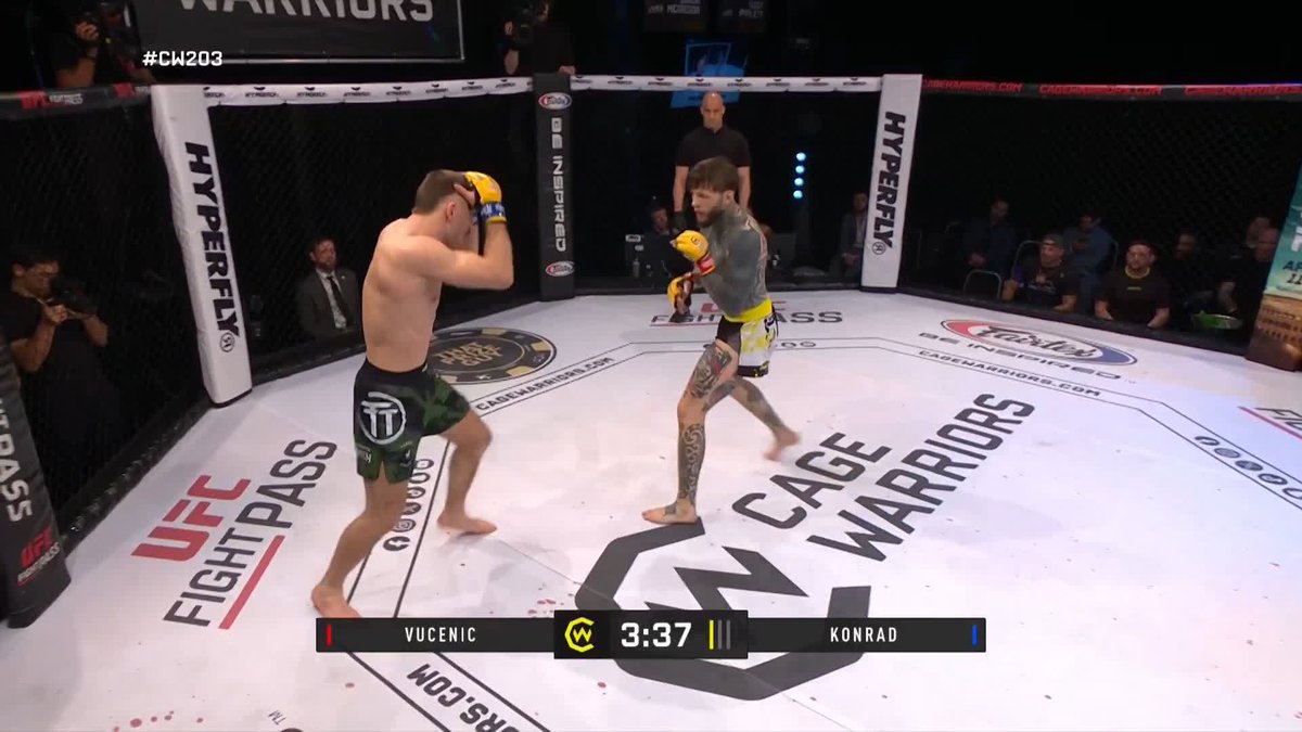 Jordan Vucenic destroys Daniel Konrad in round one at #CW203 🔥👏 🎥 UFC FIGHT PASS