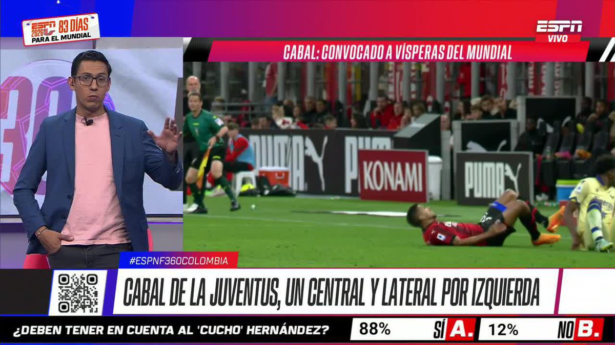 JUAN DAVID CABAL, CONVOCADO A VÍSPERAS DEL MUNDIAL "Cabal no estaba inicialmente en la lista de Néstor Lorenzo" Julián Capera ▶️ Mira #ESPNF360COLOMBIA en el Plan Premium de #DisneyPlus