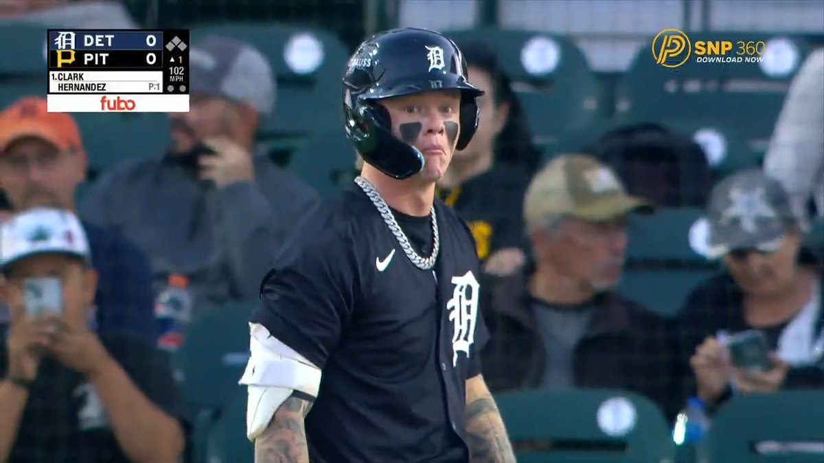 We're all Max Clark right now 😮 Seth Hernandez dials it up to 102 MPH on the very first pitch of the game! #SpringBreakout