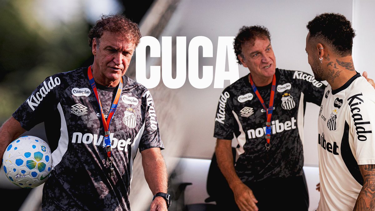 O primeiro dia de trabalho do técnico Cuca no comando do Santos FC.