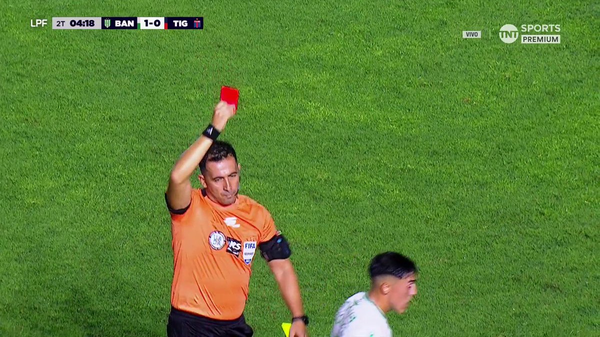 ⚠️🇦🇷 LUIS LOBO MEDINA LE MOSTRÓ LA TARJETA ROJA A MERIANO Y BANFIELD SE QUEDA CON 10 VS. TIGRE.