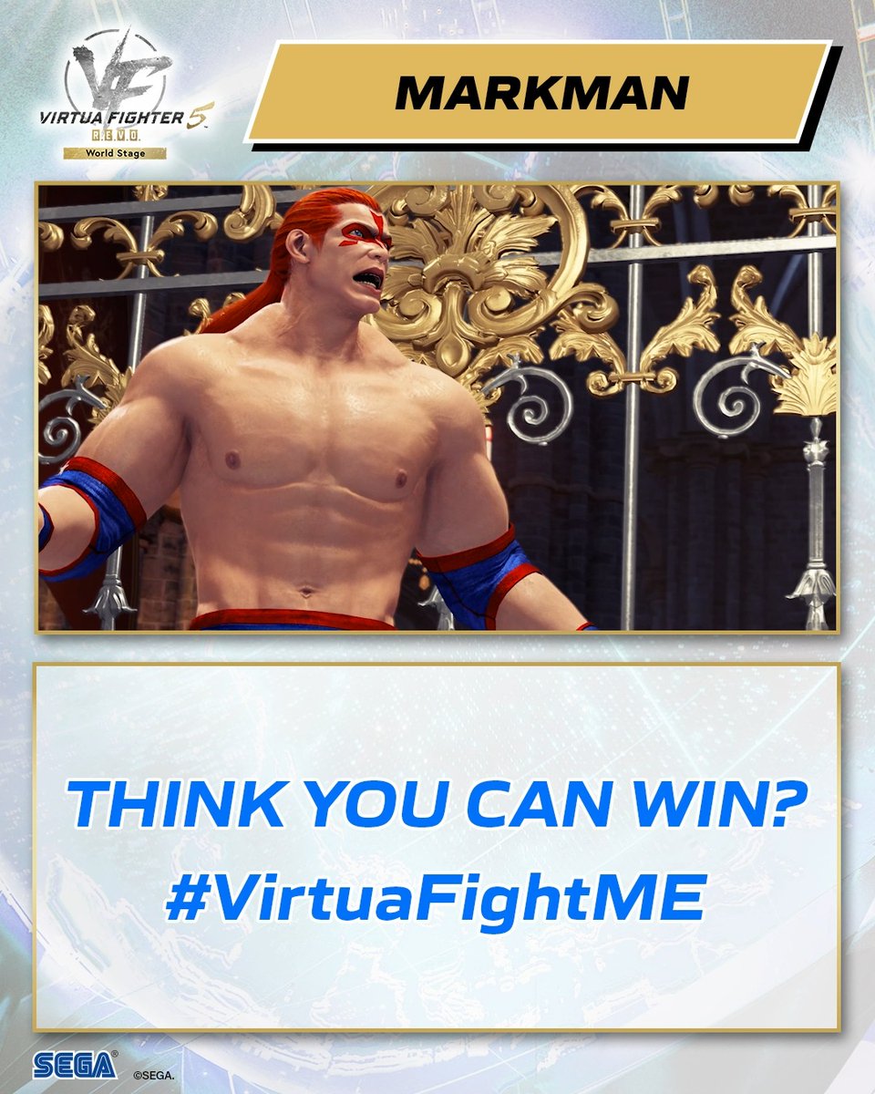 Are you hungry like the WOLF!? Come get grabbed and challenge me on the Virtua Fighter World Stage! - Mark Julio 『マークマン』 and special guest Steve Scott I'm looking forward to seeing you participate in Virtua Fighter offline events as well as Evo Japan and Evo in Las Vegas later this year!