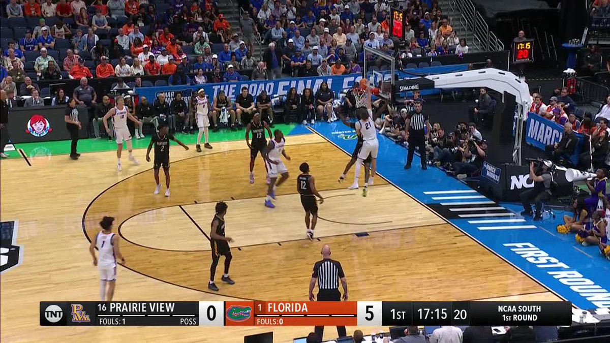 WHAT A POSTER 🤯 Florida's Alex Condon throws down a HAMMER. Watch March Madness on TNT Sports