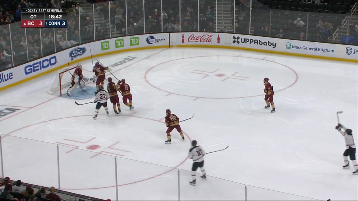 TRISTAN FRASER WINS IT FOR UConn Men's Hockey IN OT! UCONN IS HEADED TO THE Hockey East CHAMPIONSHIP! 📈
