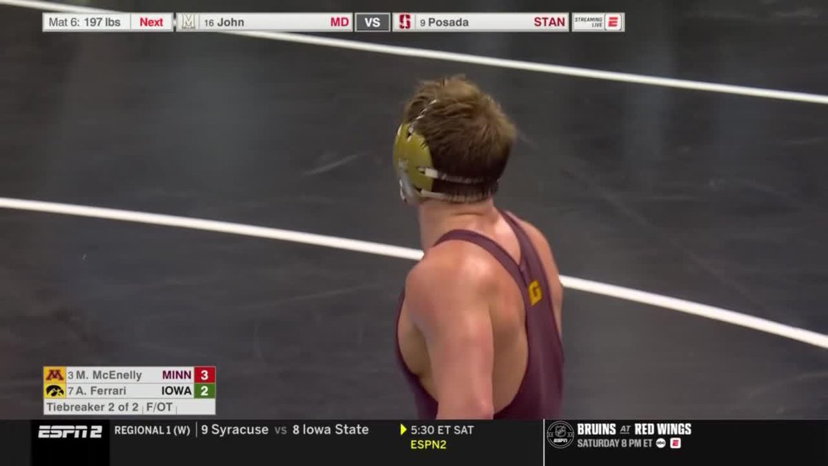 No. 3 Max McEnelly gets the win in OT over No. 7 Angelo Ferrari 👀 📺: ESPN2