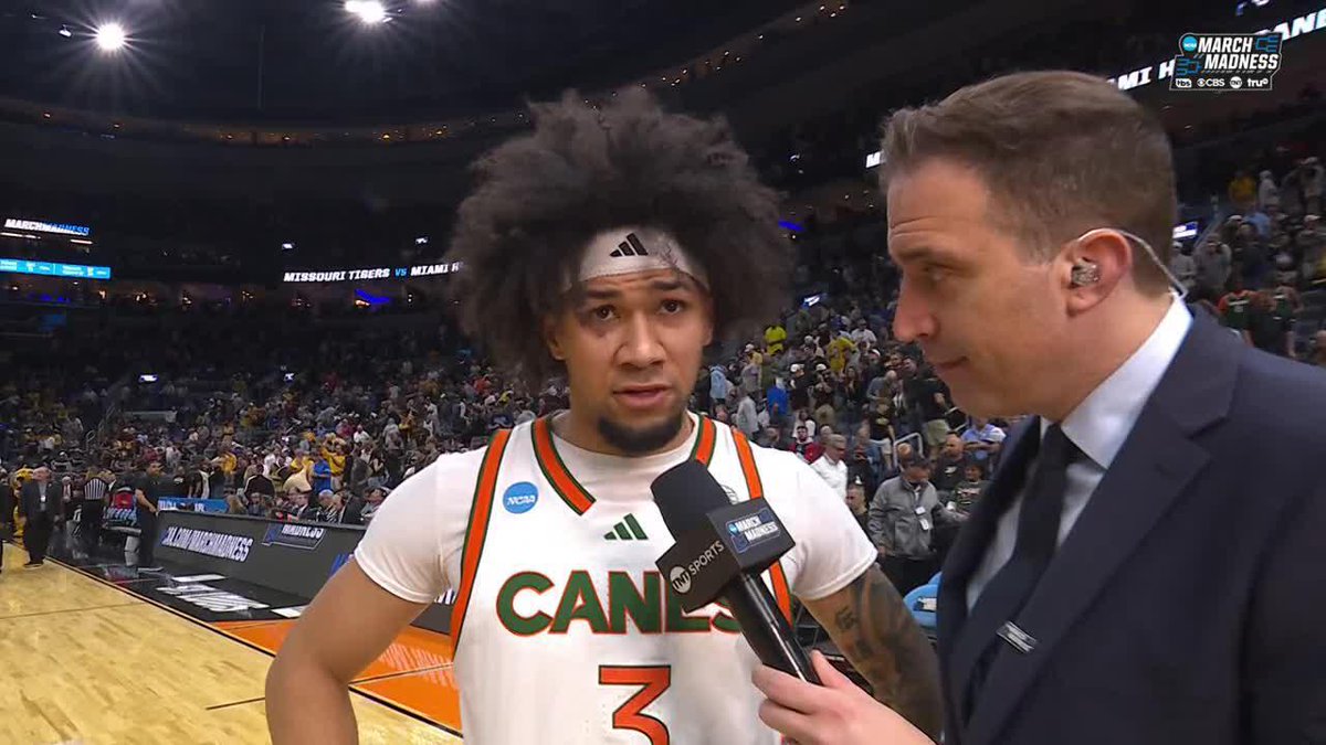 "It's loud in here. It's rowdy." Tre Donaldson told Jon Rothstein it sort of feels like a road game for Miami playing Missouri in St. Louis.