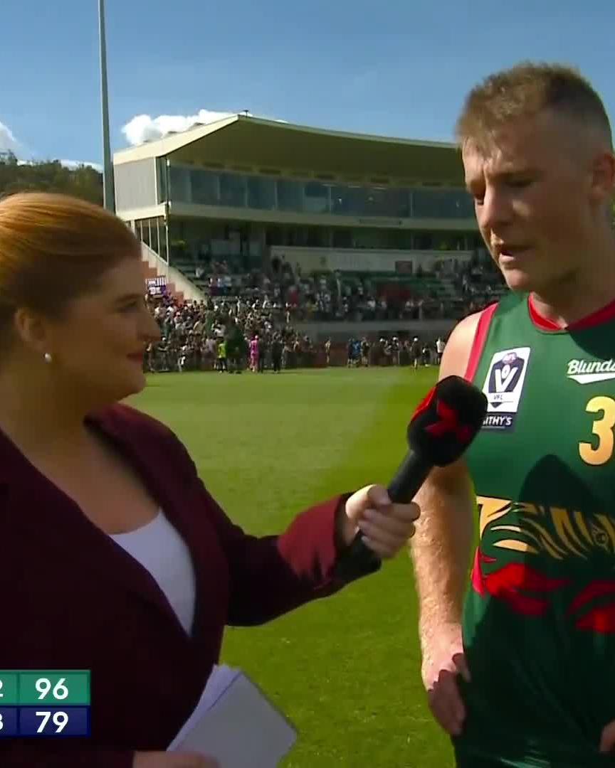 "The boys rose to the occasion and couldn't be prouder of them." 🥰 Local player and former Adelaide Crow Sam Siggins reflects on the Devils' VFL win.