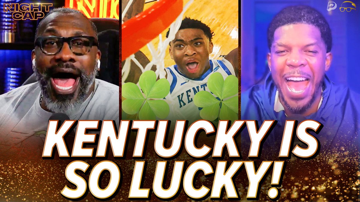 We got our first #MarchMadness moment of the year with Kentucky escaping an upset from Santa Clara 🍿 "Sometimes it's better to be lucky than good" shannon sharpe | Chad Johnson | isojoe | #Nightcap