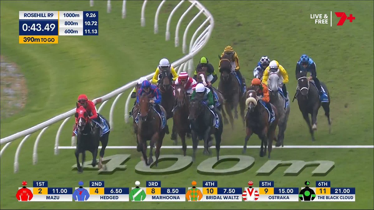 Slipper one year, Galaxy the next 💚🤍 How about that finish! Marhoona wins a thrilling G1 Galaxy 👏 Kerrin McEvoy @mfreedmanracing