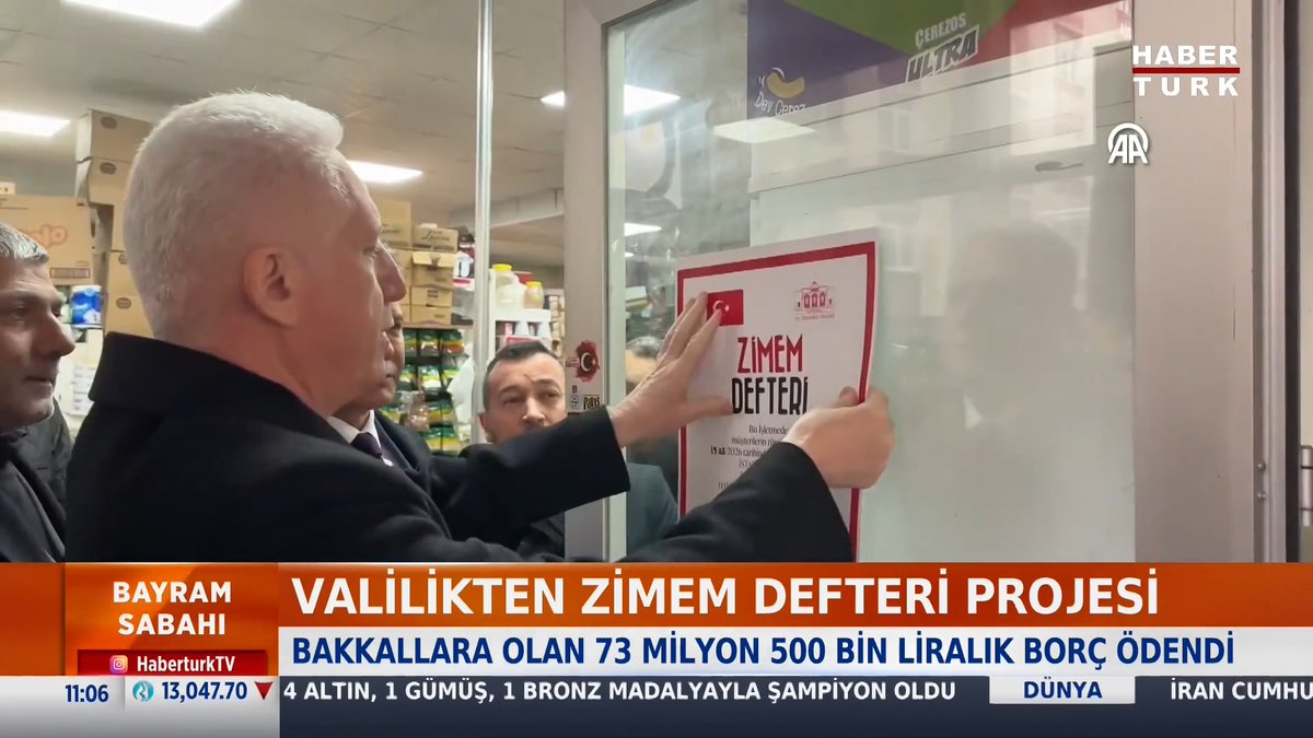 📌Valilikten zimen defteri projesi İstanbul'un 39 ilçesinde veresiye defterleri kapatıldı.