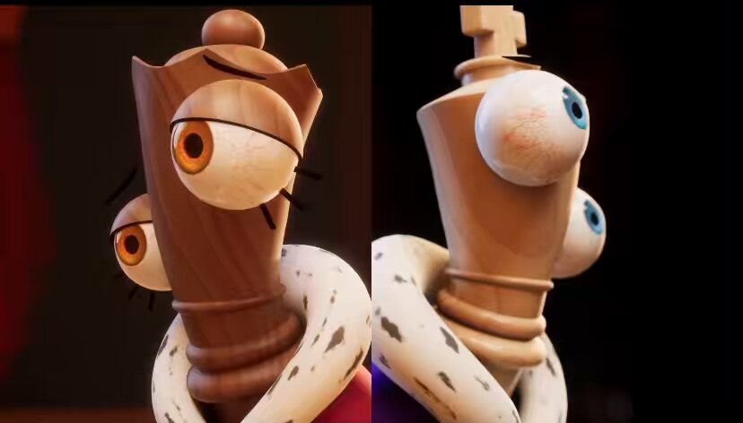 // TADC spoilers God these animators always nail expressions micro expressions like the way Queenie’s eyes shift a bit when Kinger looks at her like that. GOD. these animators are doing an incredible job. I’m so proud of them.