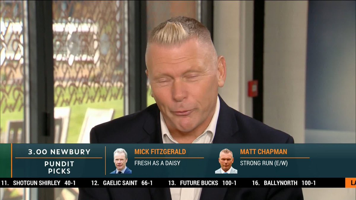 "Strong Run... each way?!" Mick Fitz calls out Matt Chapman's each-way selection at 11/2... 😬
