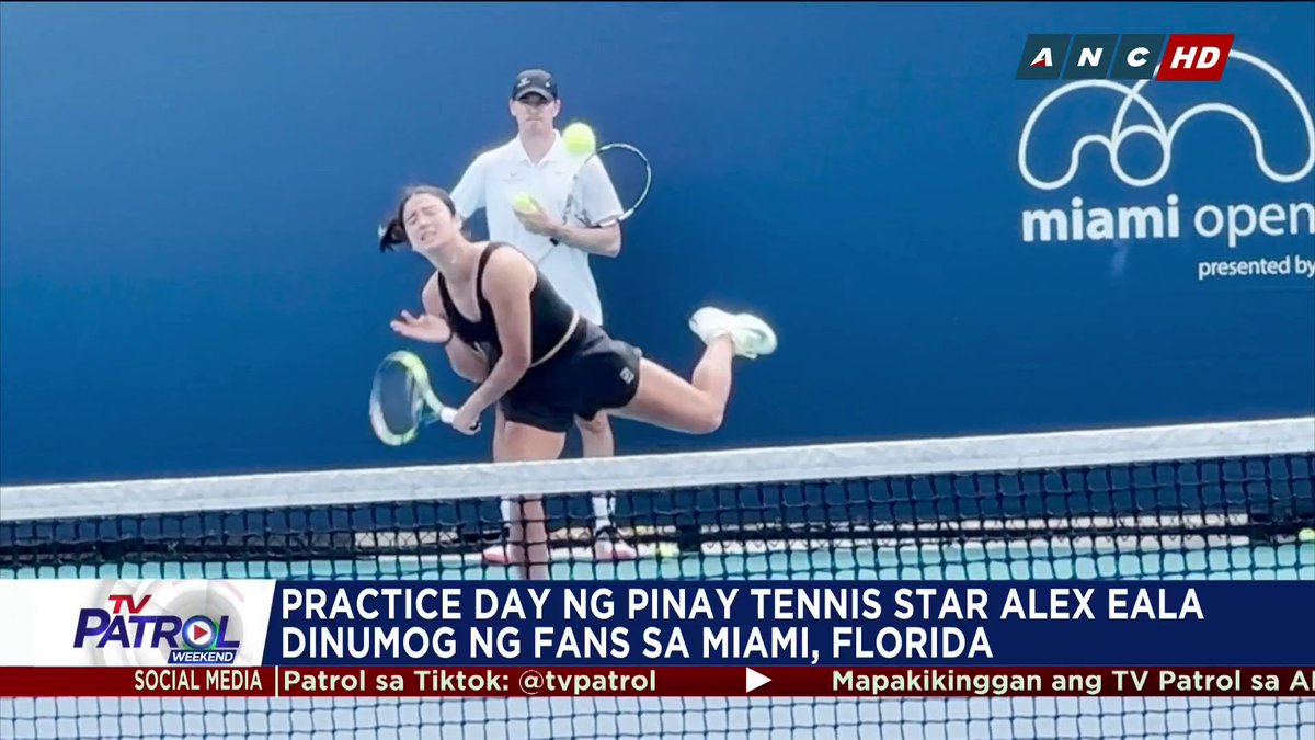 Dinumog ng fans ang ensayo ni Alex Eala para sa kaniyang susunod na laro sa Miami Open sa Amerika. Inaabangan ang muling pagtatapat ng Pinay tennis star at dating nakalabang si Magda Linette.