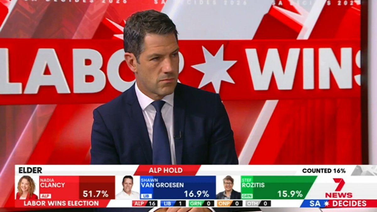 Liberal Alex Antic reacts as a sea of red sweeps across South Australia: “They are not listening to be and should start. I have been talking about the solution here and that is to really return to the Menzies style of the Liberal Party."