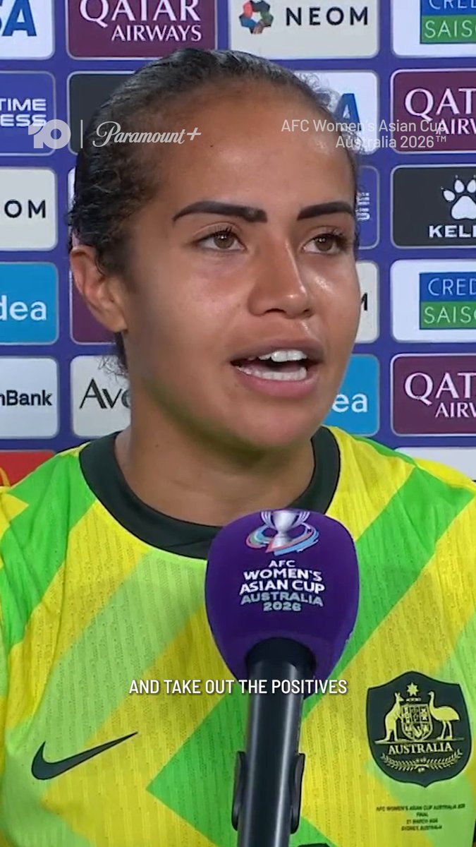 Tough moments ๐๐ Raw emotions as the CommBank Matildas reflect after the #WAC2026 Final. #AFCWomensAsianCup Final | Live Now on @channel10au