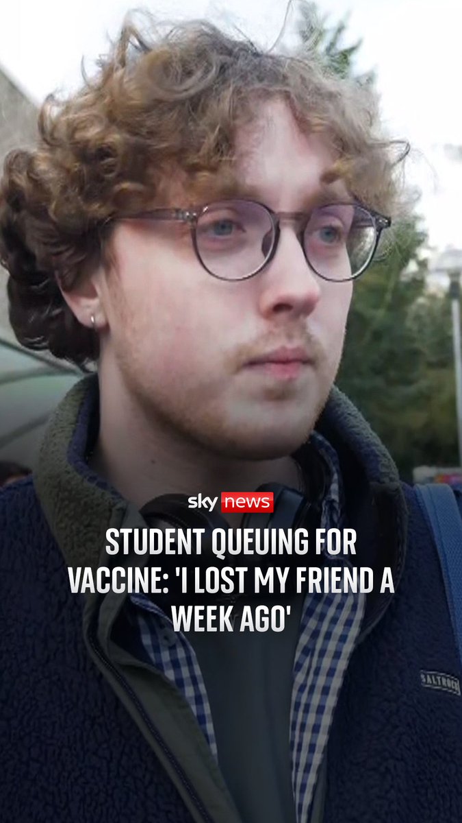 Students in Kent continue to queue for the meningitis vaccine. Sky's Emma Birchley has been speaking to students queuing for the vaccine, including one man whose friend died from meningitis a week ago. Read more: