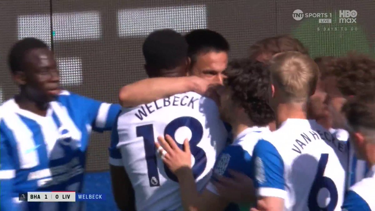 Danny Welbeck grabs his 11th Premier League goal of the season to give Brighton the lead over Liverpool ๐ฅ TNT Sports & discovery+ UK