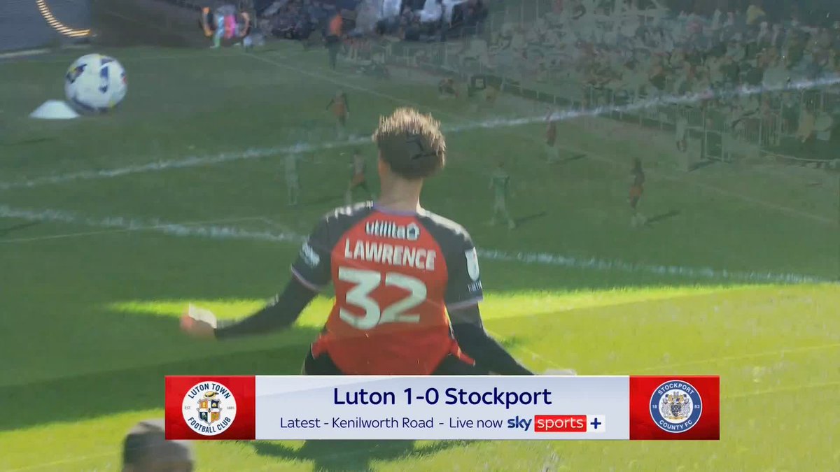 An absurd strike from Luton's Man City loanee Emilio Lawrence 😮💨 What a way to score your first senior goal!