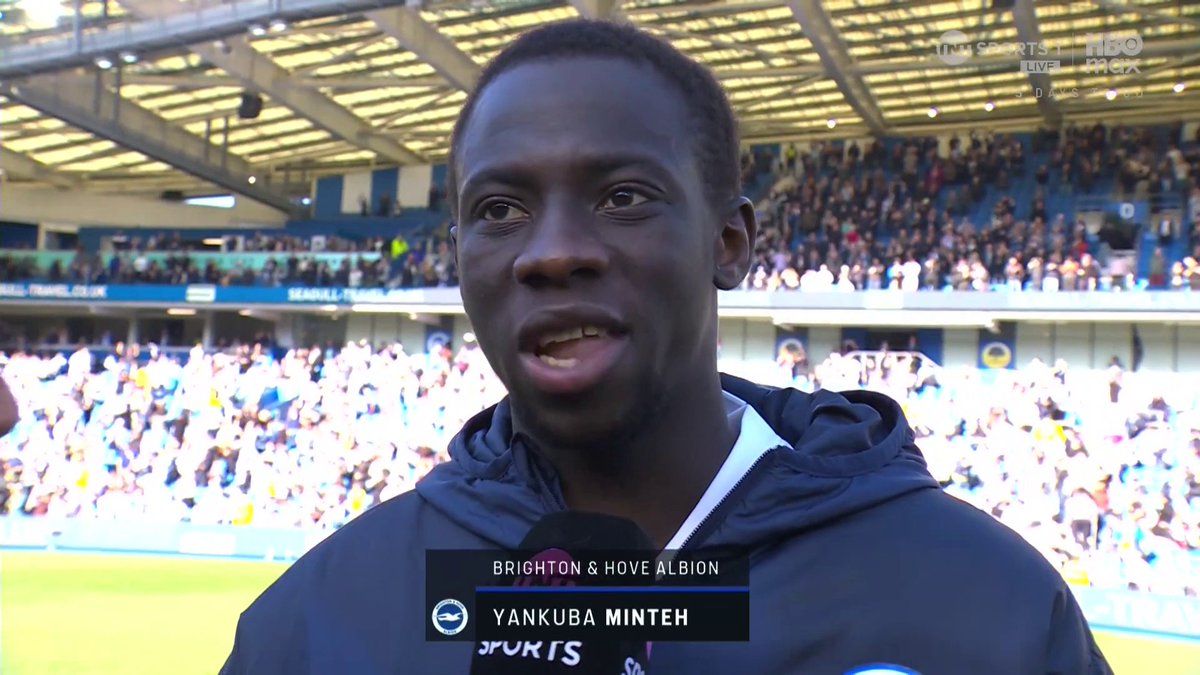 "If we keep going like this, there's a big hope we can make it to Europe" 🙌 Yankuba Minteh reflects on Brighton's win over Liverpool and talks European hopes... 🎙️ Jules Breach 📺 TNT Sports &amp; discovery+ UK