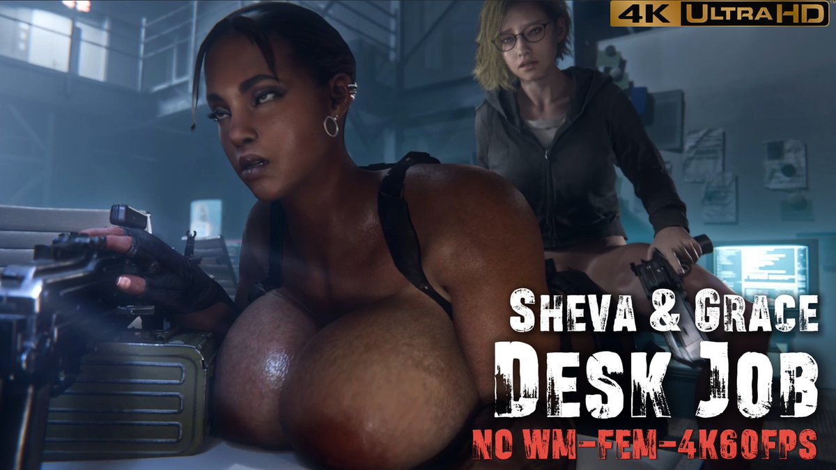 Sheva &amp; Grace Desk Job! [NuttyTouch] RE: Sheva futa on Grace desk pounding big tits/thighs small dom big sub moaning VA heat 0:41 4K60FPS fire! 🍑🍆💦🔥🥵 Full uncut here 👇 #Rule34 #ShevaAlomar #GraceAshcroft #ResidentEvil #Futanari #NSFW #NuttyTouch