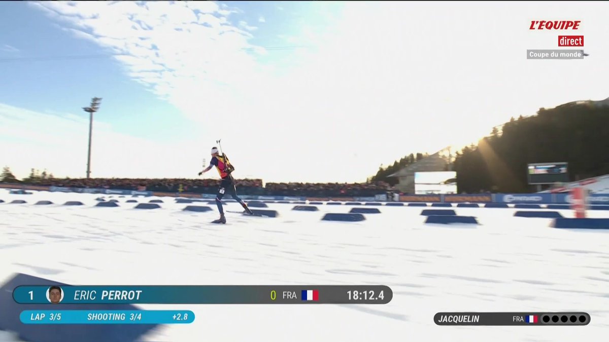 Un duel titanesque entre Perrot et Laegreid sur cette poursuite ! Le direct sur la chaine L'Équipe > #lequipeBIATHLON