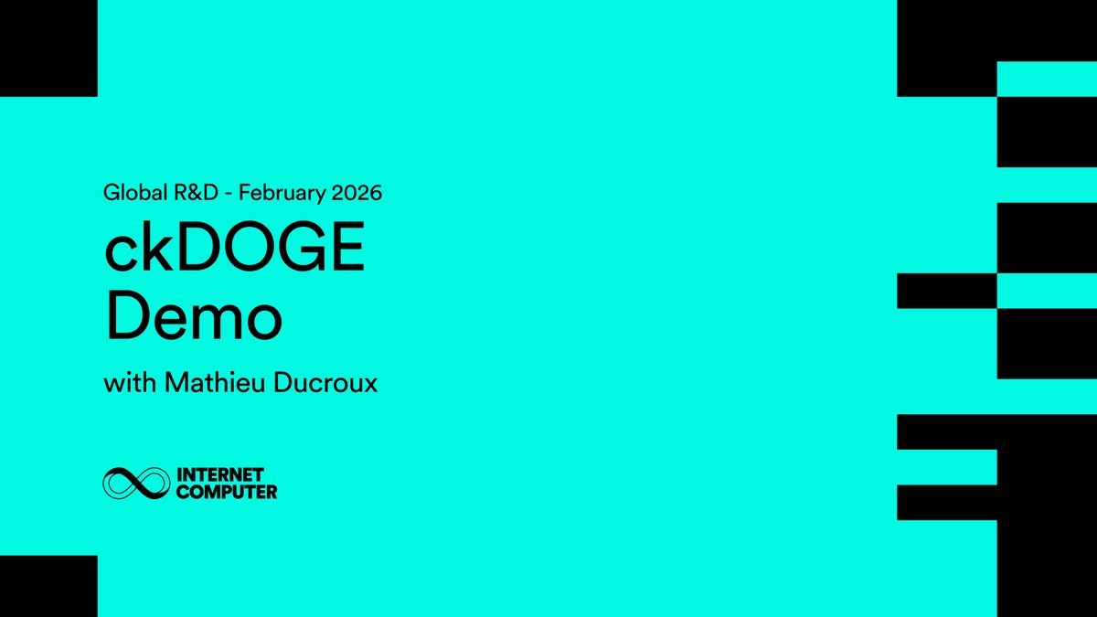 Who let the DOGE 🐕 out? We did: ckDOGE brings new functionality to DOGE that enables it to be more than just a symbolic, passive asset. It can now become active capital: • used in DeFi • integrated into onchain apps • potentially generating yield Fun fact: ckDOGE transactions are 10–100× faster and cheaper than native Several ICP ecosystem projects are already working on integrations. In the meantime, here's a demo 👇