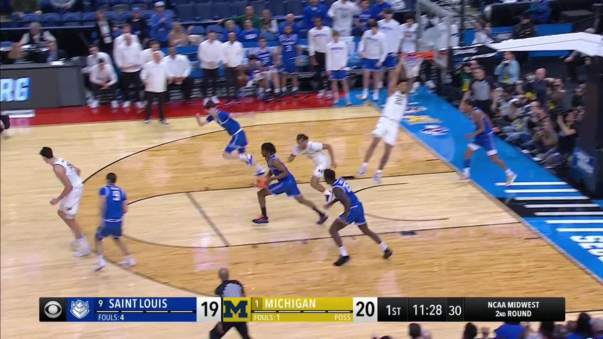 A 9-0 Saint Louis run puts them out in front 👀 #MarchMadness Saint Louis Men's Basketball