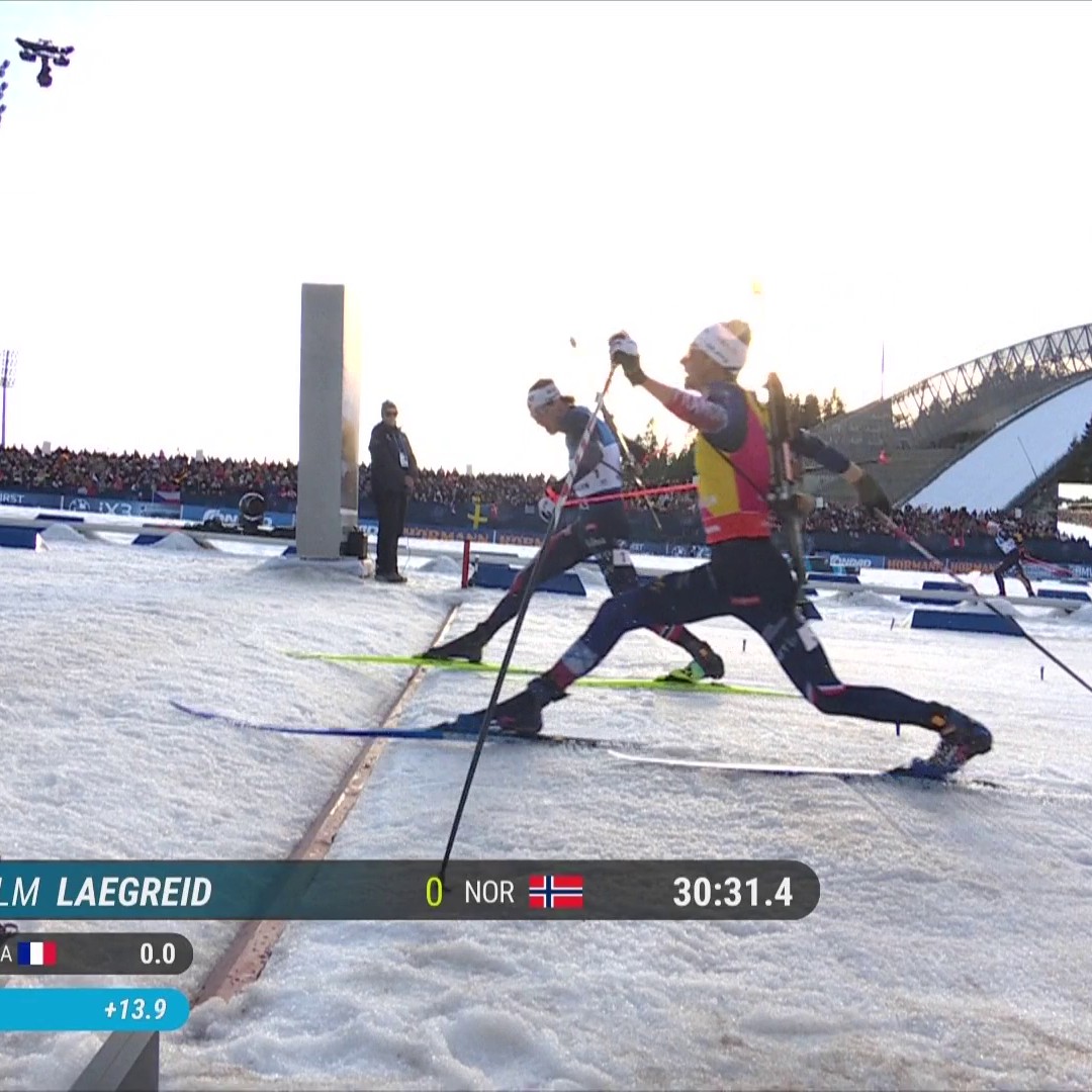 Un final spectaculaire ! Eric Perrot termine 2e derrière Sturla Holm Laegreid mais met la main sur le globe de la poursuite, Emilien Jacquelin complète le podium en Norvège #ChaletClub