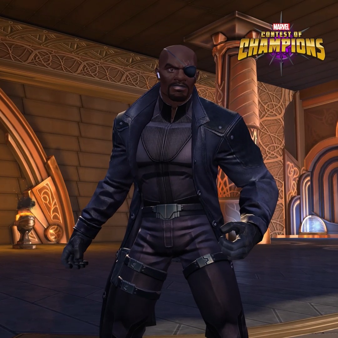 On this day in #MCOC history, Nick Fury (MCU) joined The Contest as a true allie - boosting teams and debuffing opponents. Do you have him in your roster?