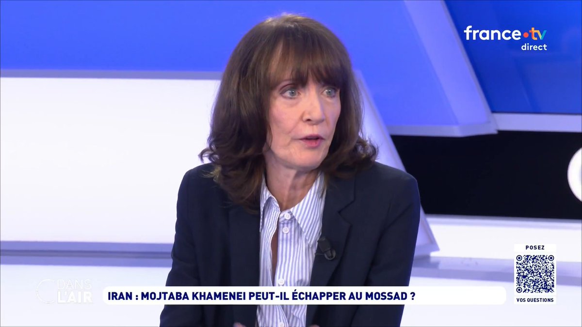 "Le régime iranien ment depuis 47 ans. Ils ont menti dans toutes les négociations : ils veulent que du nucléaire civil, mais ils enrichissent à 60 % l'uranium, alors qu'il suffit de 3,7 % [et] ils ont juré que leurs missiles c'était 2000 km, jamais plus loin." Nicole Bacharan