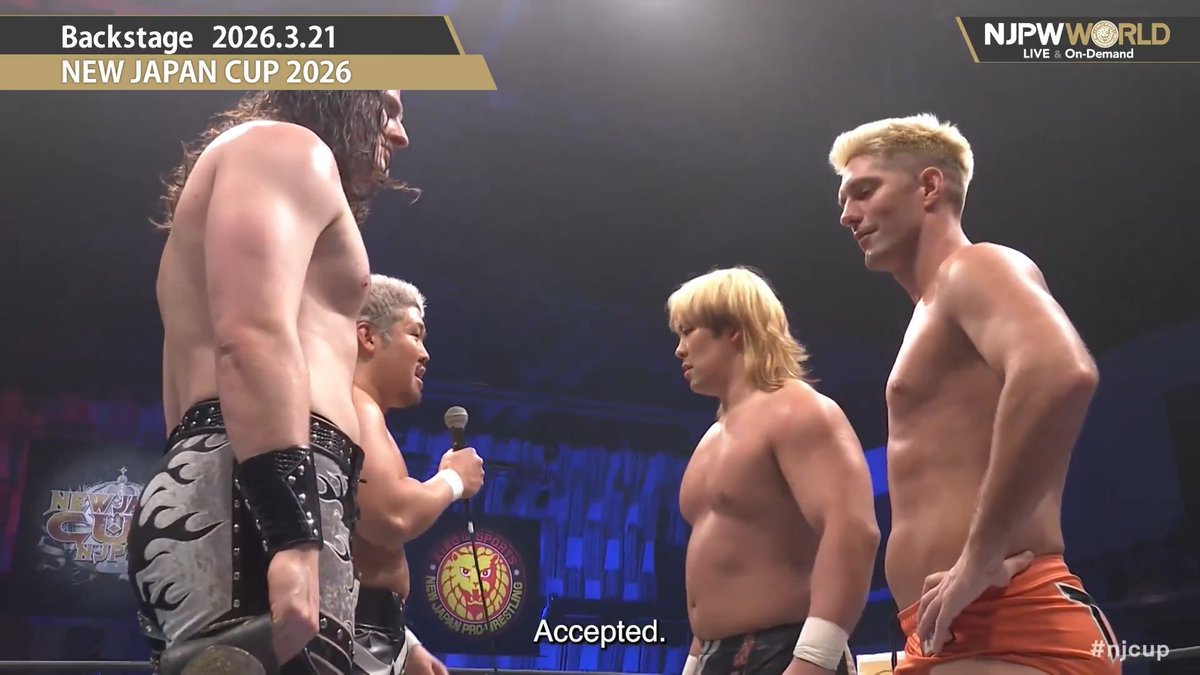 .OSKAR オスカー and Ice🧊💎 #KnockOutBrothers #UnboundCo 大岩陵平 Ryohei Oiwa and ZSJ. Ⓥ #TMDK NEW JAPAN CUP 2026 (March. 21st, 2026) Backstage comments! Watch FREE|無料公開中 ⇒ From the profile URL|「NJPW WORLD」で検索 3/21(土) #njcup のBSコメントを #NJPWWORLD で無料公開中! #NJPW