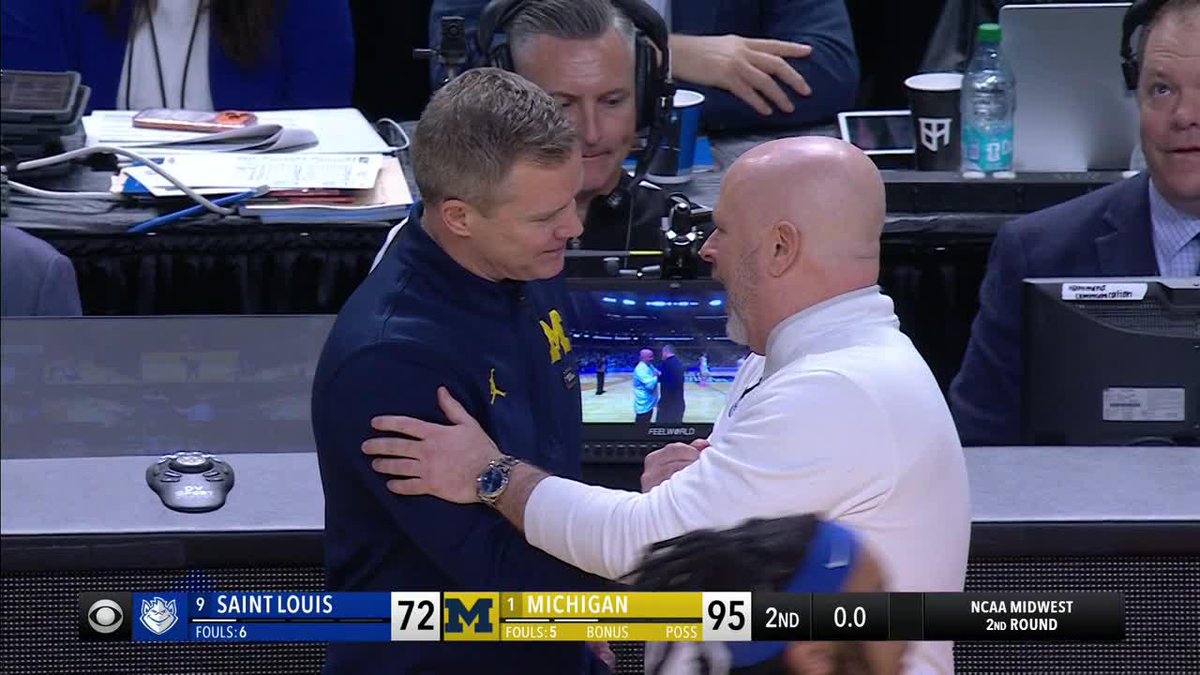 No. 1 Michigan advances to the Sweet 16 👏 Wolverines are moving on after taking down No. 9 Saint Louis