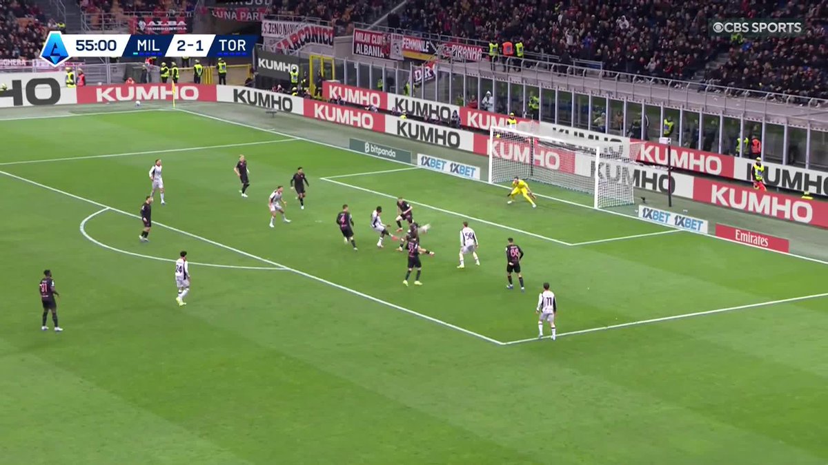 Perfectly placed by Pulisic for an AC Milan assist! 🅰️