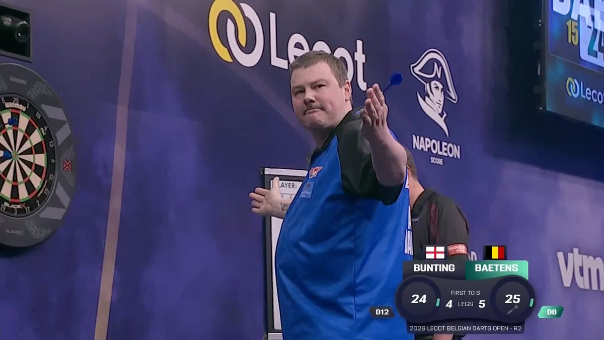 BAETENS DUMPS OUT BUNTING 😳 Andy Baetens delivers on home soil! 🇧🇪 Baetens capitalises on a profligate outer-ring display from Stephen Bunting to eliminate the fifth seed and reach Finals Day in Wieze! 📺 #ET3