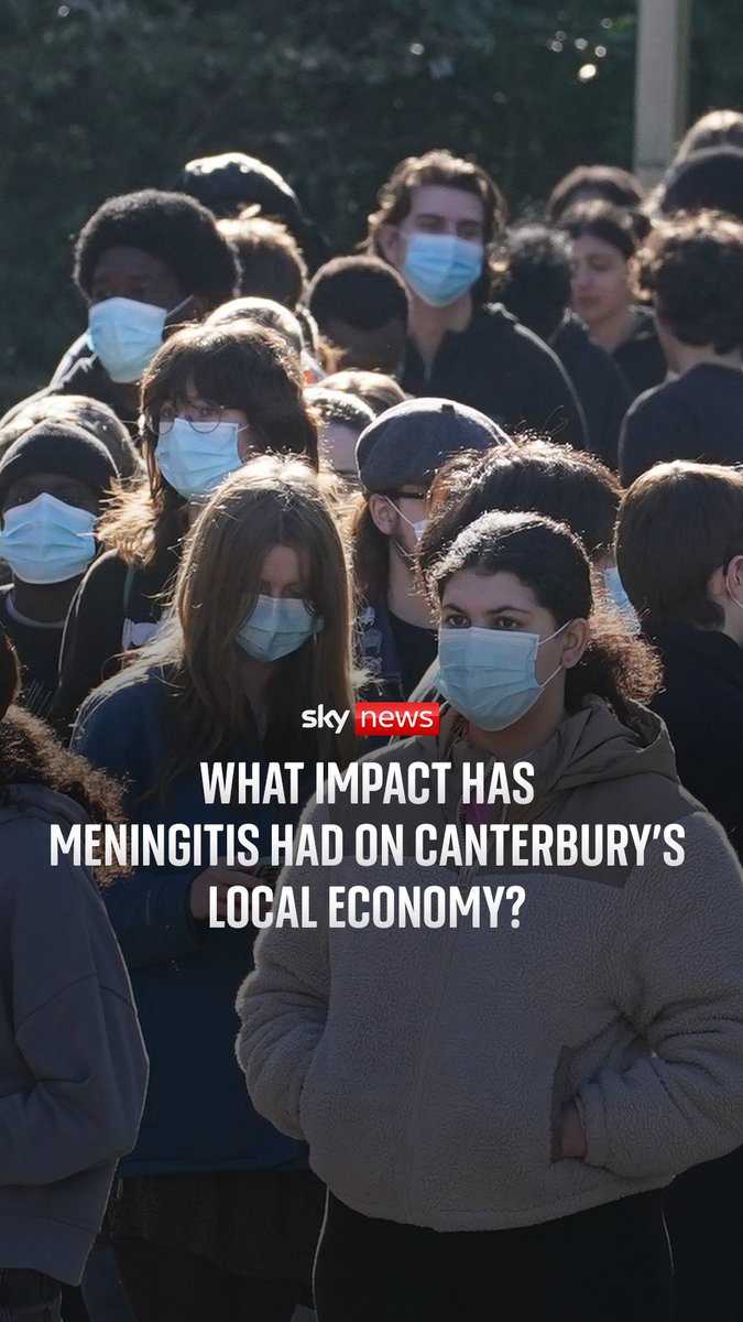 The number of cases in the meningitis B outbreak in Canterbury has risen to 34, while also tragically claiming two young lives. Sky’s Tom Parmenter has been talking to locals and shop owners about how the outbreak has hit the local economy. 🔗